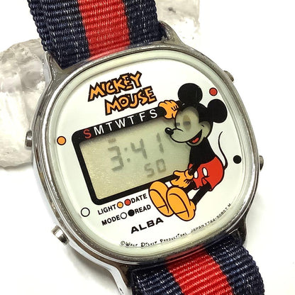 SEIKO Mickey Mouse Digital WK01 Men's Watch — Japanese