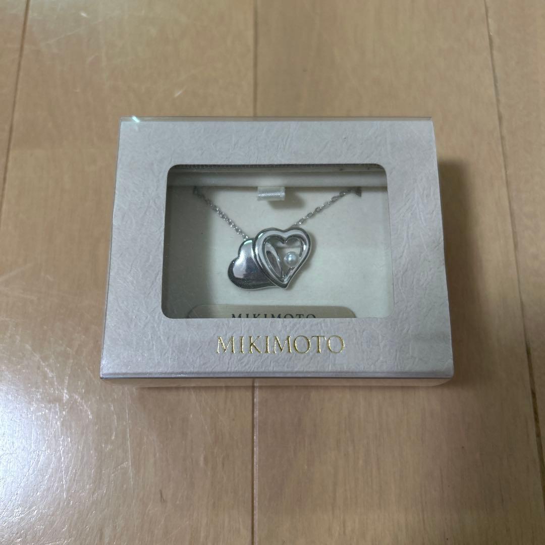 Mikimoto Heart Pearl Necklace with heart-shaped pearl pendant in original box