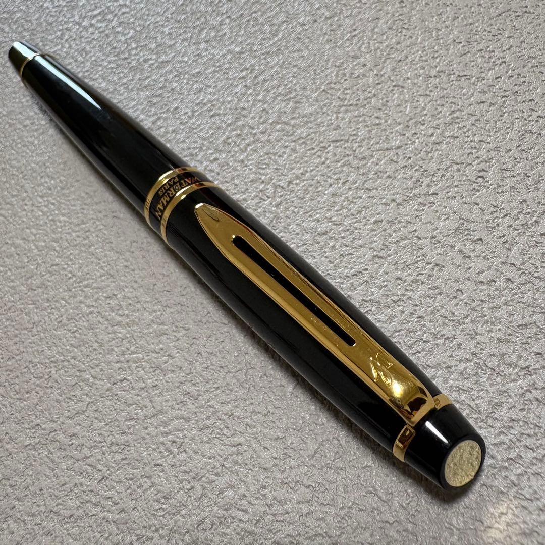 WATERMAN Expert Essential Black GT fountain pen with fine nib, unused condition
