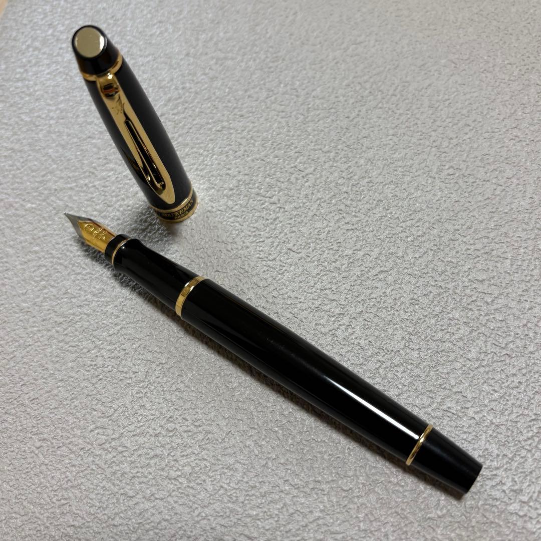 WATERMAN Expert Essential Black GT fountain pen with fine nib, unused condition