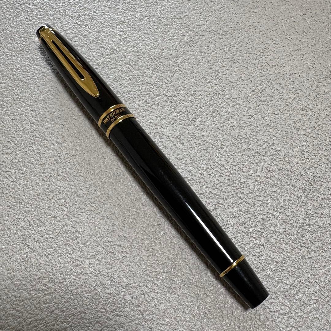 WATERMAN Expert Essential Black GT fountain pen with fine nib, unused condition