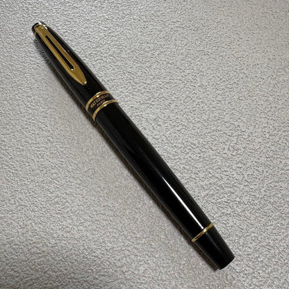 WATERMAN Expert Essential Black GT fountain pen with fine nib, unused condition