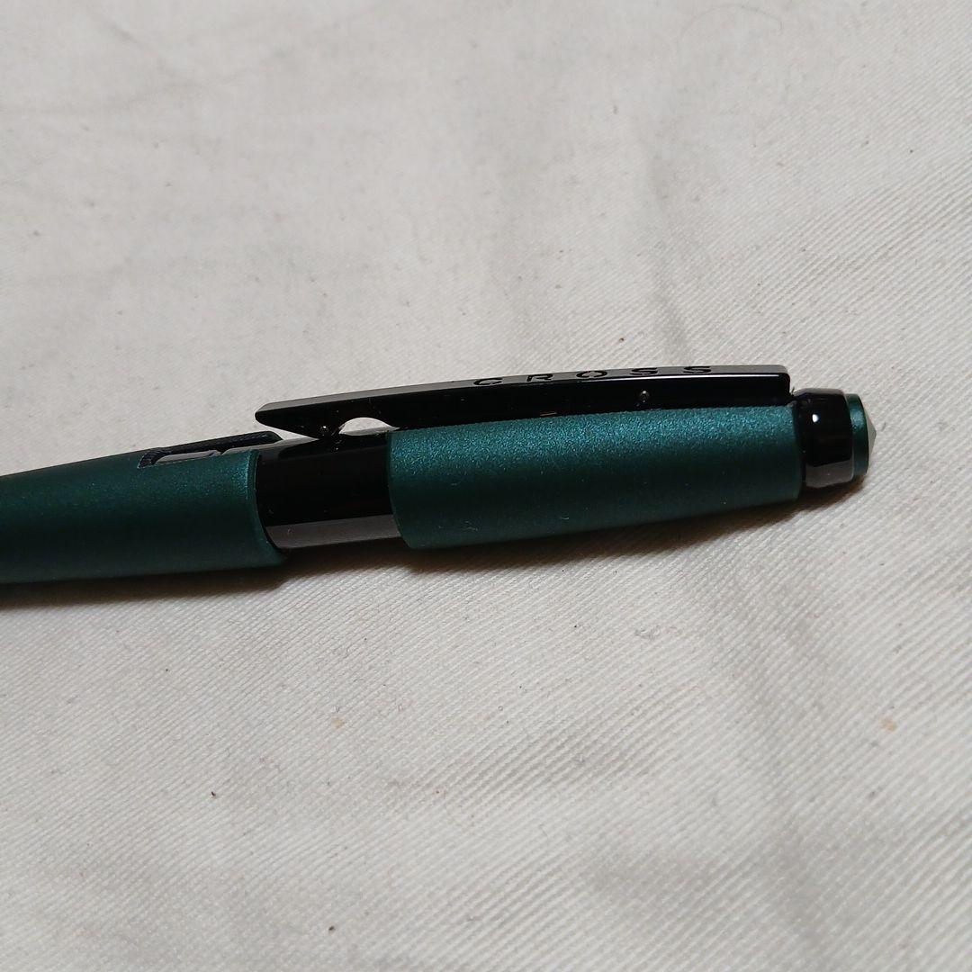 CROSS Edge ballpoint pen with matte green and black body shown from side angle