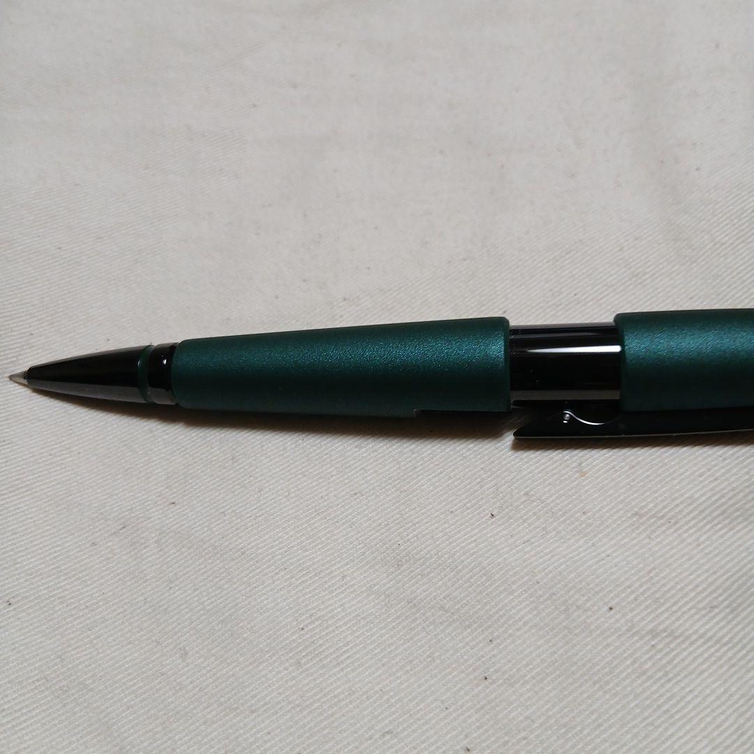 CROSS Edge ballpoint pen with matte green and black body shown from side angle