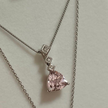 Tasaki Pearl K18WG necklace with 3.13 carats Morganite and 0.03 carat diamonds on 43cm chain