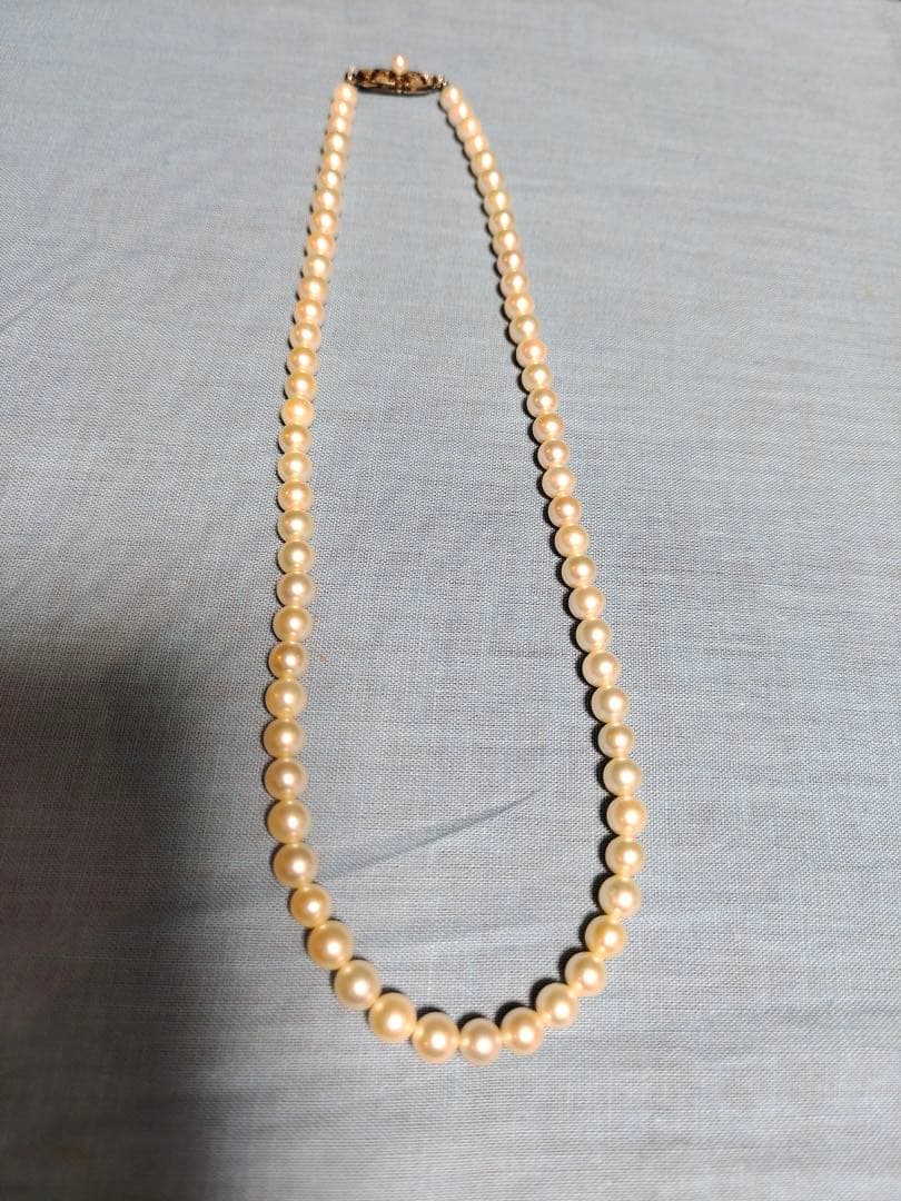 Mikimoto silver necklace with a single 5.8mm genuine pearl pendant weighing 20 grams