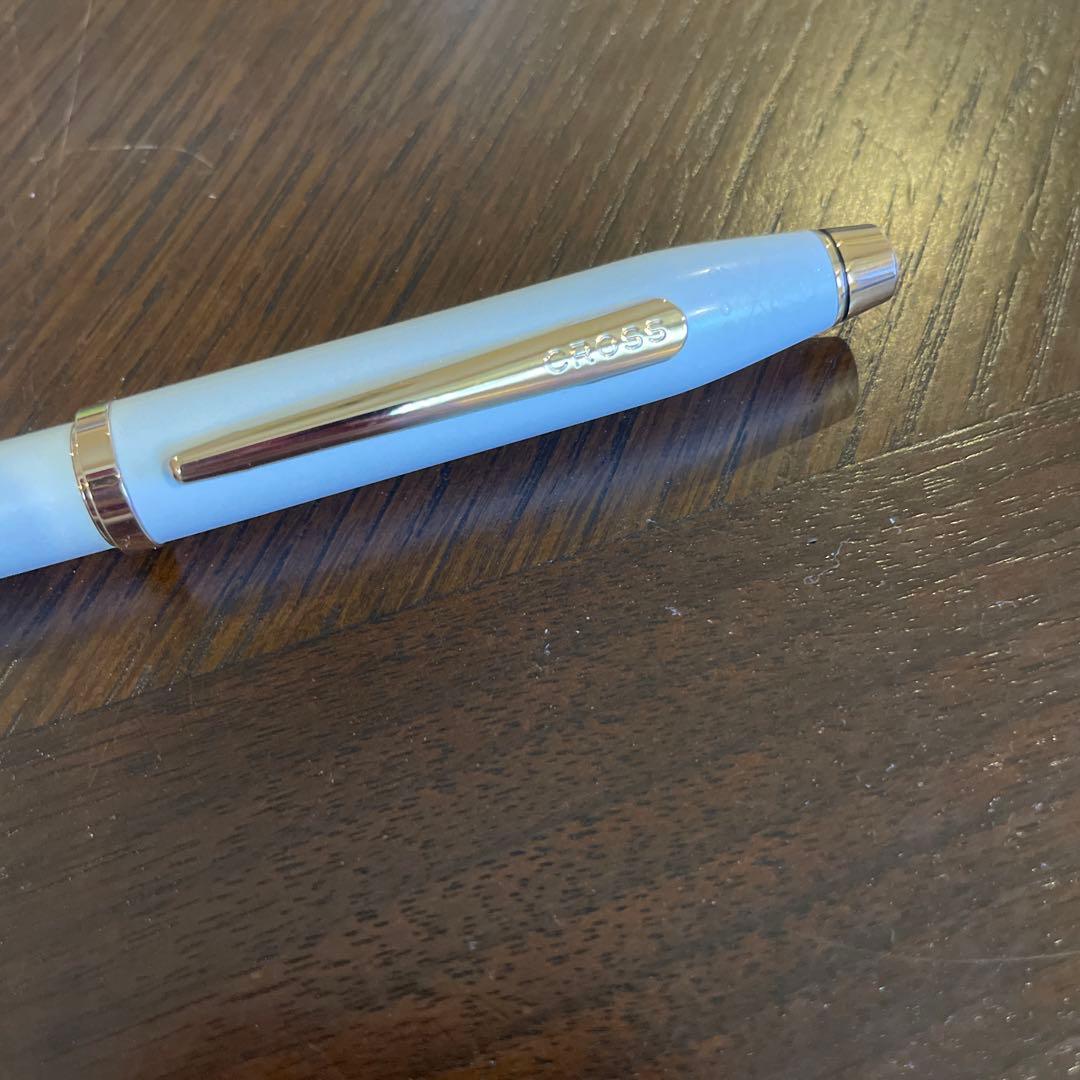 CROSS Century Pearl White Ballpoint Pen Model No.35 with sleek pearl white finish and black ink tip