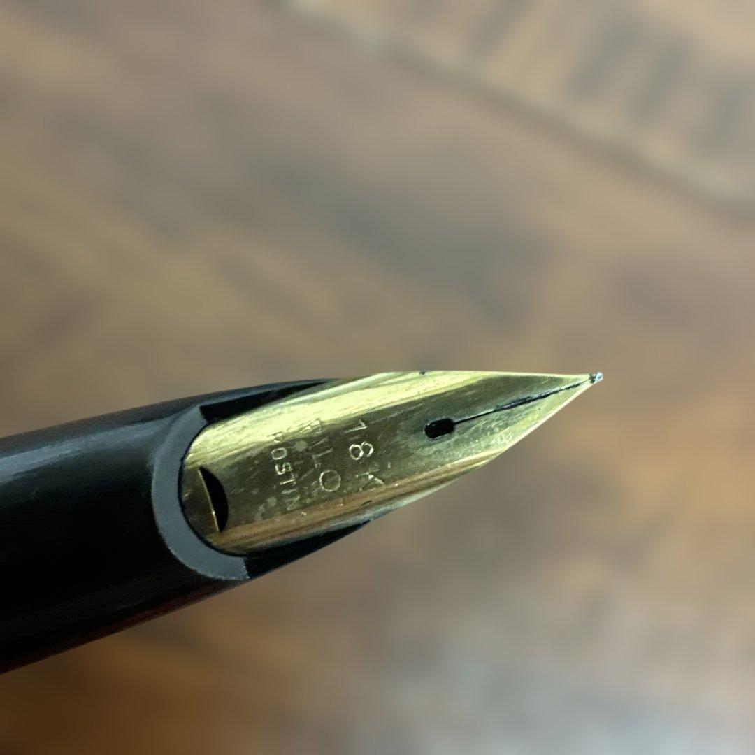 Showa Retro 3-Pen Set of gold fountain pens by PILOT with fine and extra fine tips in a sleek case
