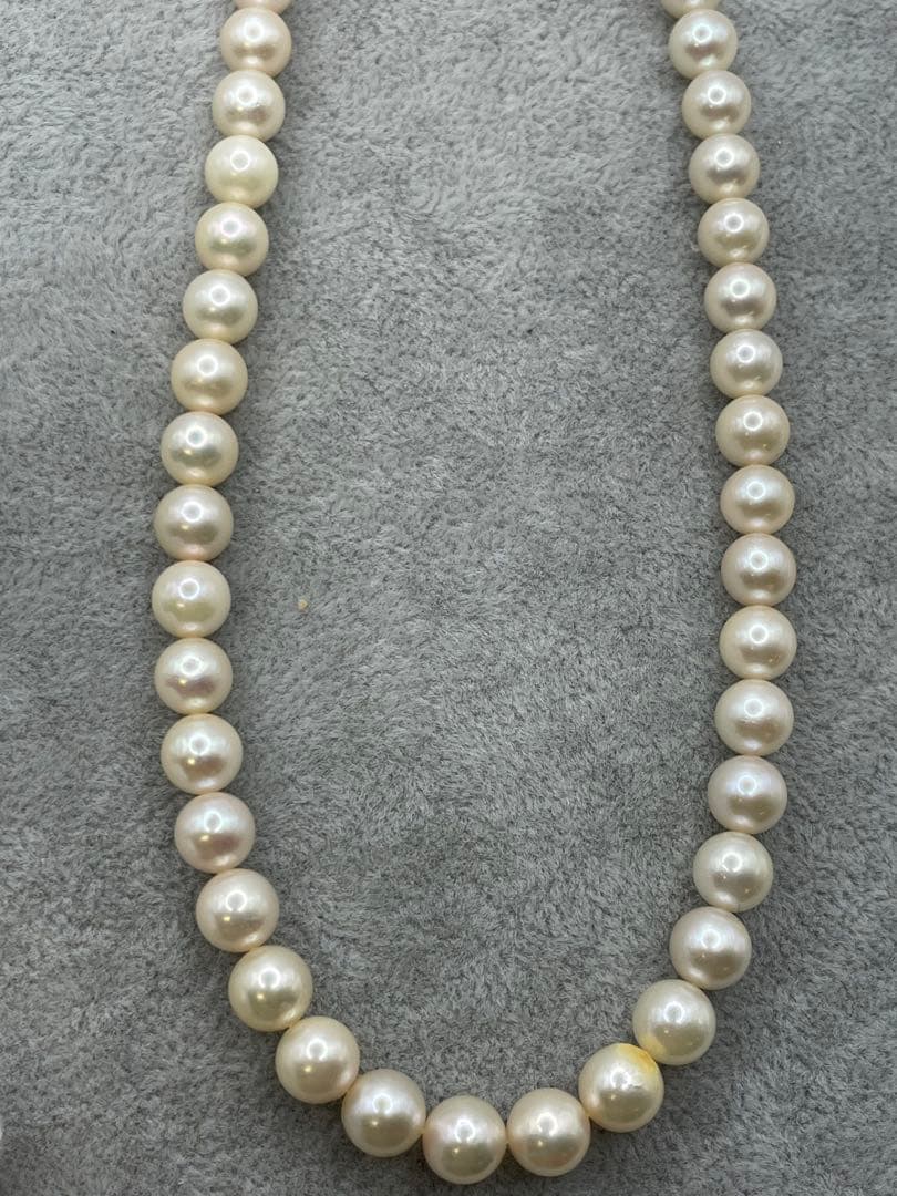 Akoya pearl silver necklace featuring 7mm genuine pearls on a 40cm silver chain