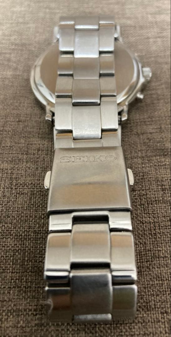 SEIKO 電波ソーラー シルバー針} Solar Men's Watch — Japanese
