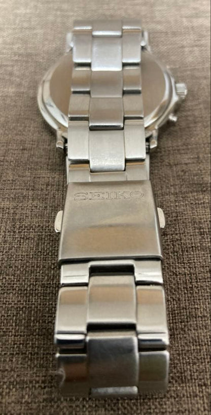 SEIKO 電波ソーラー シルバー針} Solar Men's Watch — Japanese