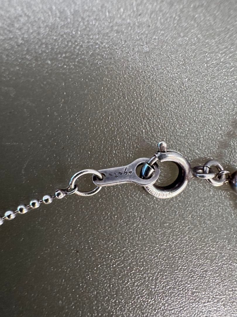 agete Silver Pearl Necklace No.824 featuring 3 pearls of 3.4mm on a 50cm silver chain