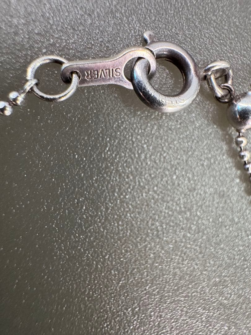 agete Silver Pearl Necklace No.824 featuring 3 pearls of 3.4mm on a 50cm silver chain