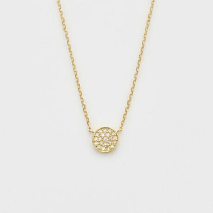 Kuro Diamond Necklace made of 18K gold featuring multiple small micro-set diamonds on a delicate chain