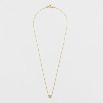 Kuro Diamond Necklace made of 18K gold featuring multiple small micro-set diamonds on a delicate chain