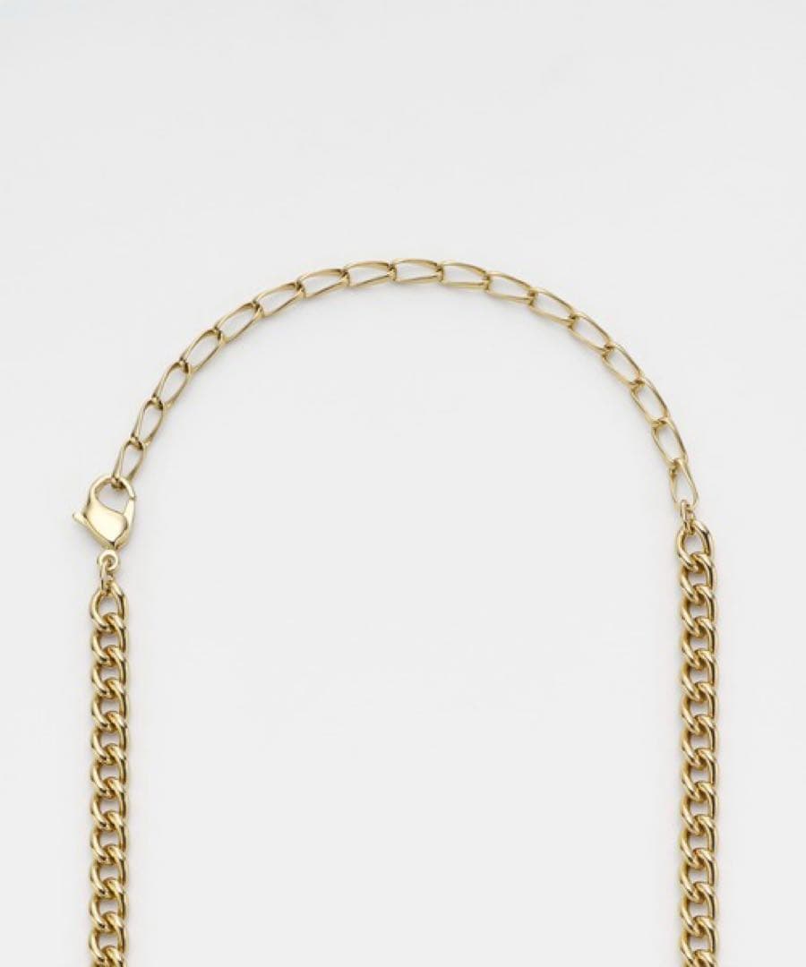 Agete silver coin motif necklace with antique finish and gold plating on adjustable 40-50cm chain