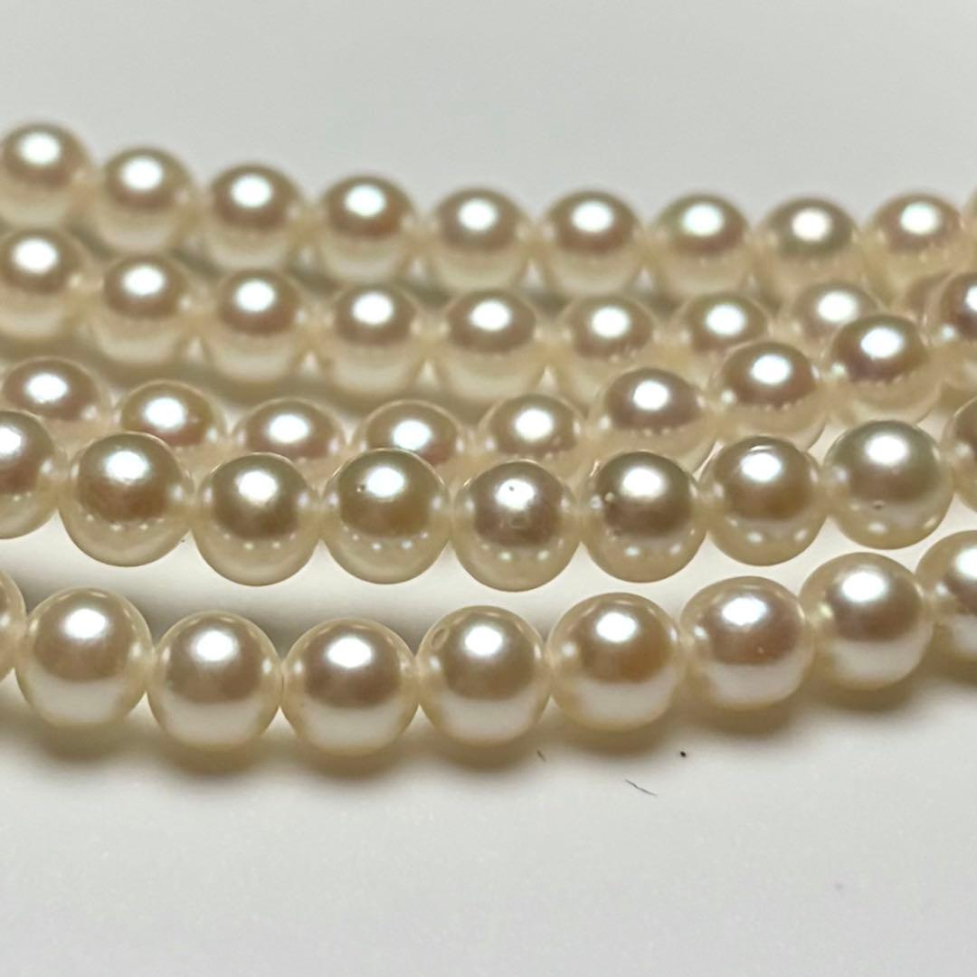 Oyster pearl long necklace 105cm with 2 strands of white Akoya baby pearls and silver clasp