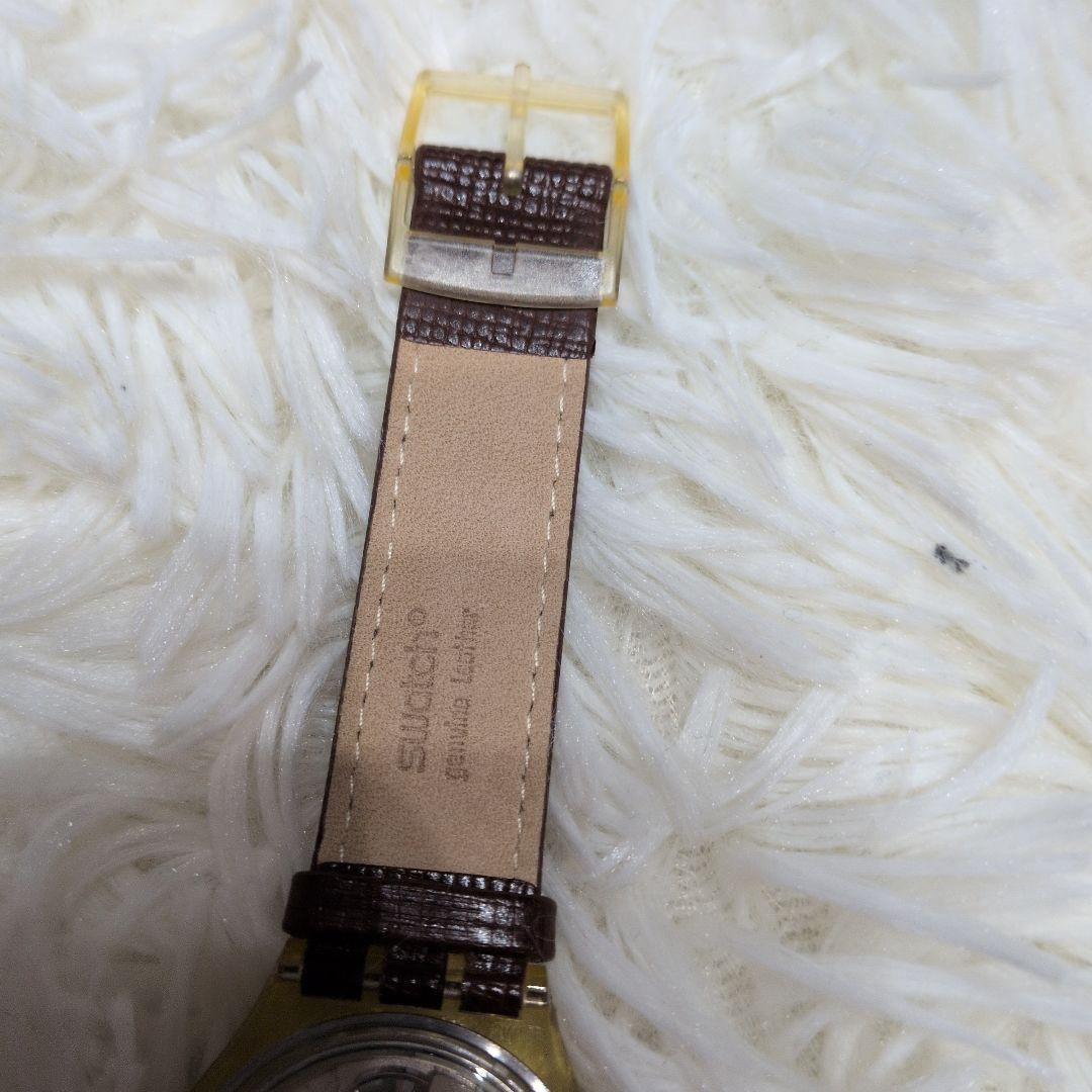 swatch Superb Condition Swatch Mechanical Leather Belt Watch with Stones Automatic Men's — Japanese
