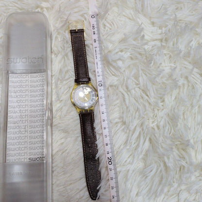 swatch Superb Condition Swatch Mechanical Leather Belt Watch with Stones Automatic Men's — Japanese