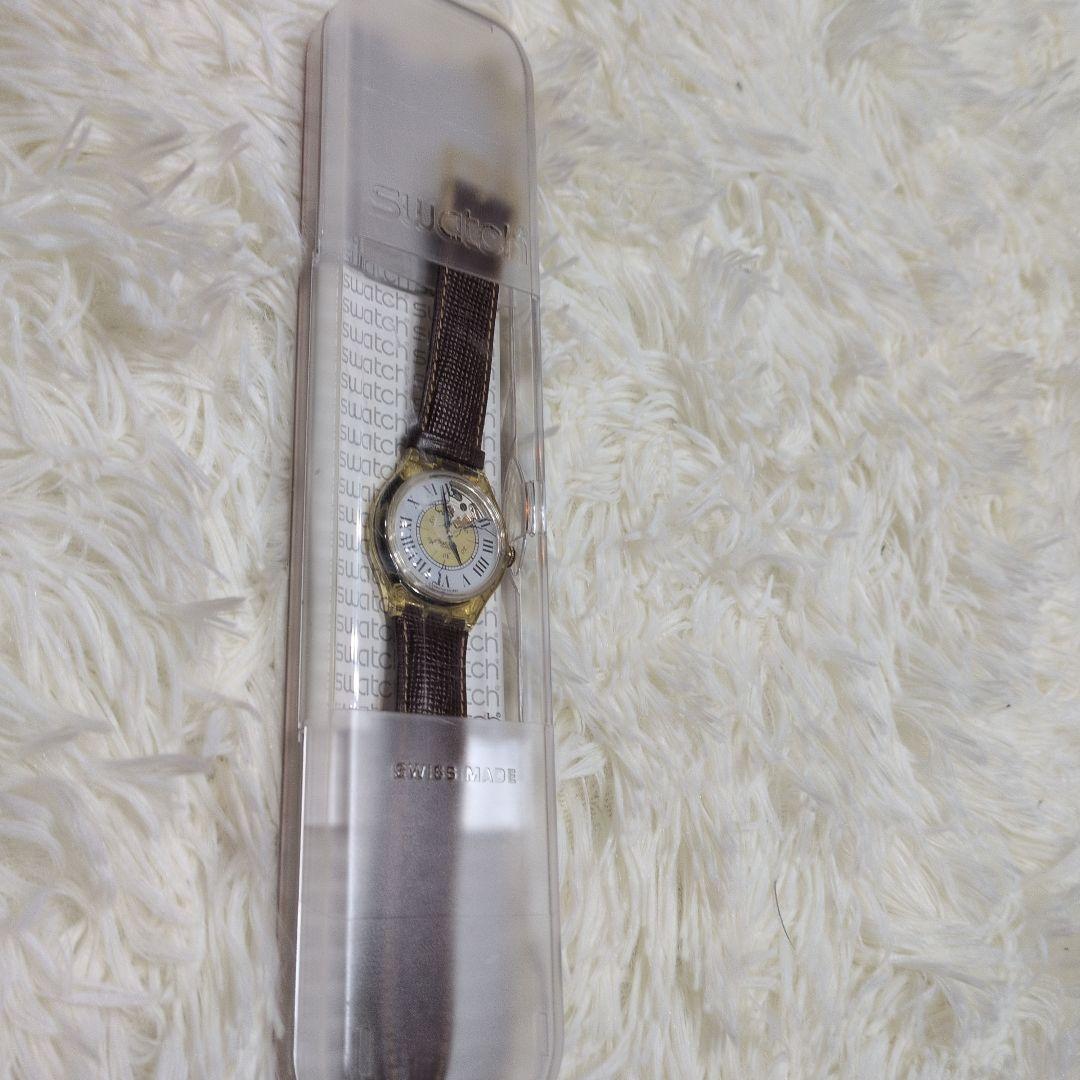 swatch Superb Condition Swatch Mechanical Leather Belt Watch with Stones Automatic Men's — Japanese