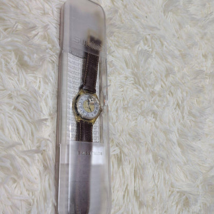 swatch Superb Condition Swatch Mechanical Leather Belt Watch with Stones Automatic Men's — Japanese