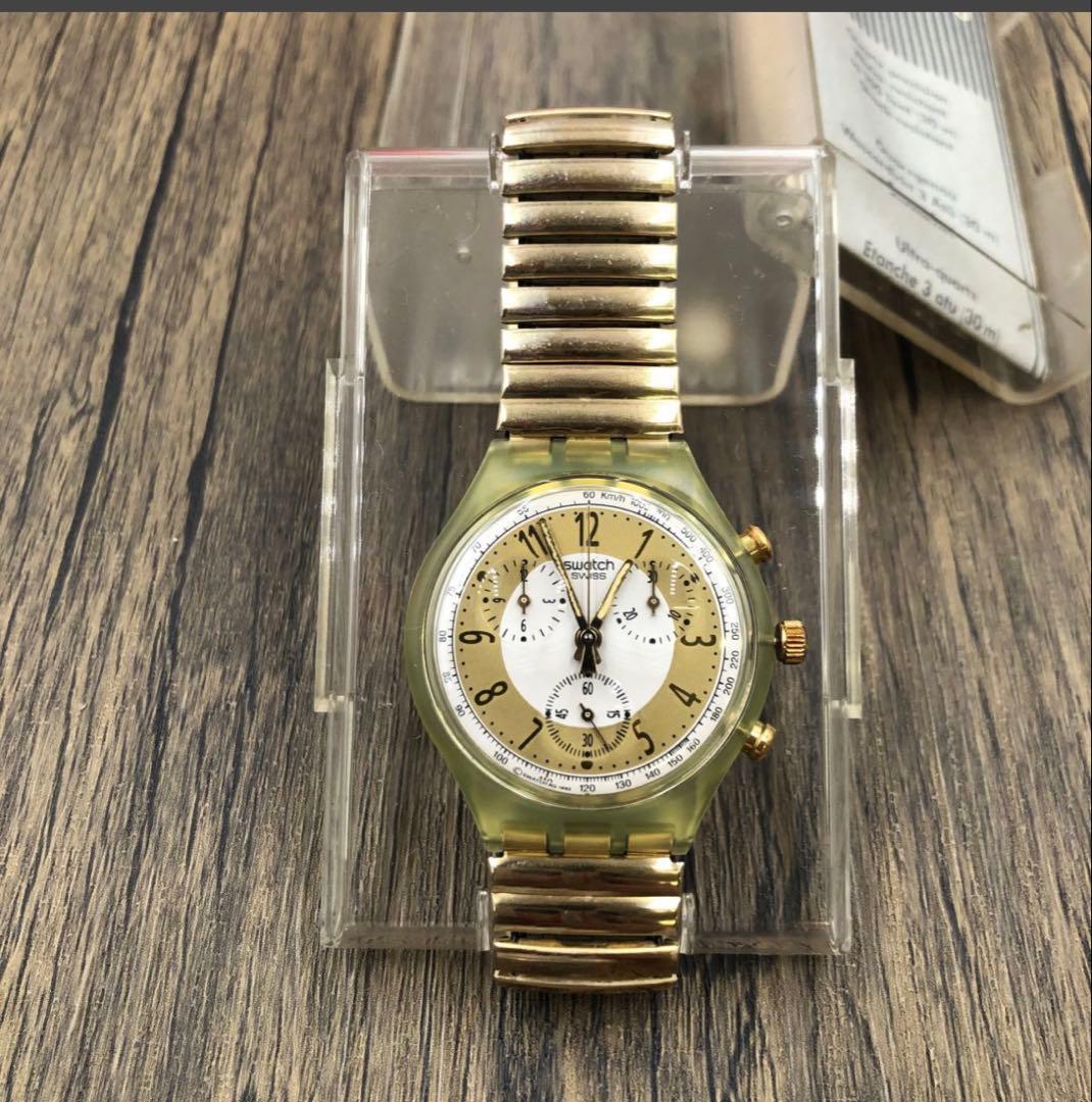 swatch Gold Chronograph Quartz Men's — Japanese