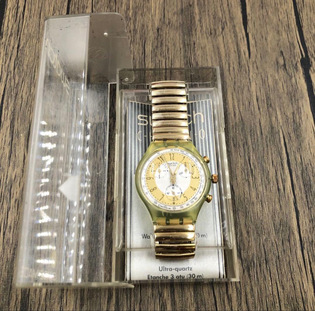 swatch Gold Chronograph Quartz Men's — Japanese