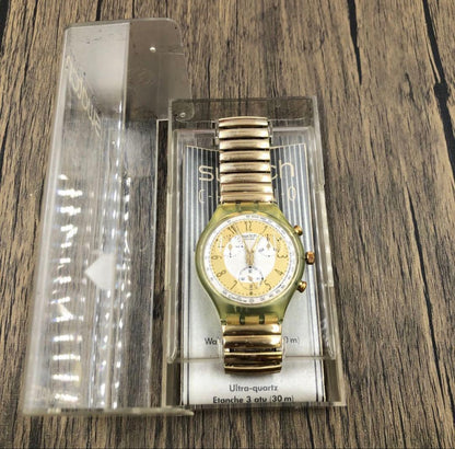 swatch Gold Chronograph Quartz Men's — Japanese