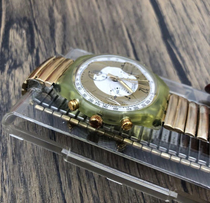 swatch Gold Chronograph Quartz Men's — Japanese