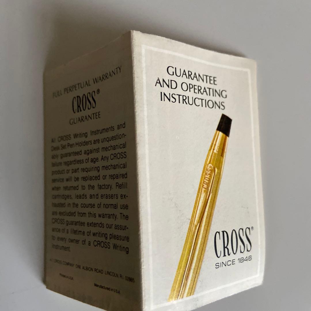CROSS 14KG gold plated 0.5mm mechanical pencil with stripe pattern and twist mechanism in original box