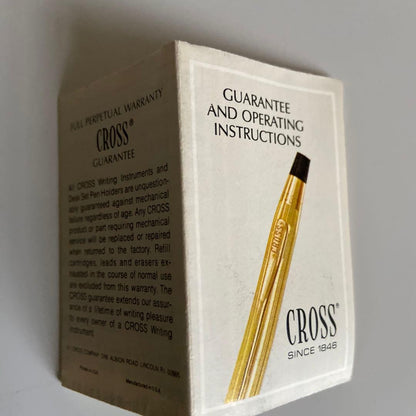 CROSS 14KG gold plated 0.5mm mechanical pencil with stripe pattern and twist mechanism in original box