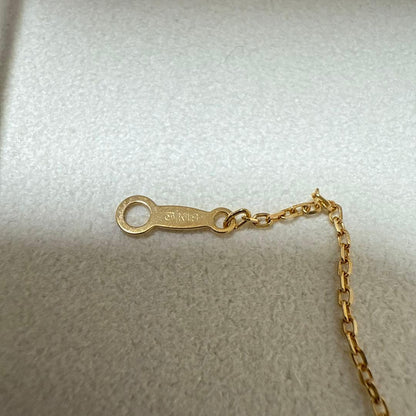 Mikimoto Pearl Diamond Necklace with 5.4mm pearl set in K18 yellow gold weighing 4.8 grams