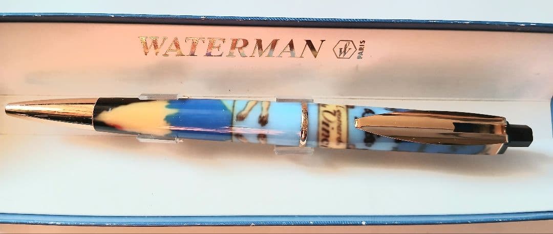 Waterman Leonardo da Vinci Mona Lisa blue ballpoint pen with sleek design and elegant finish
