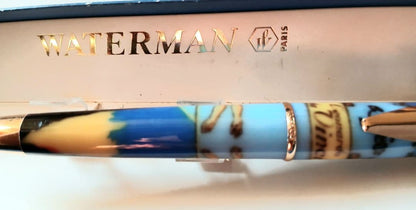 Waterman Leonardo da Vinci Mona Lisa blue ballpoint pen with sleek design and elegant finish