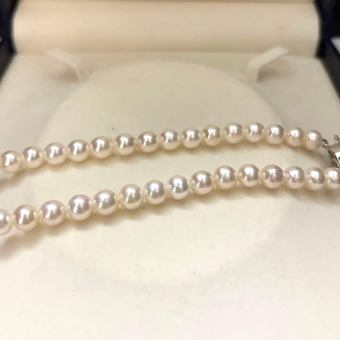 Akind Akoya white pearl necklace with 6.5-7.0mm pearls, 43cm length, 30.1g weight