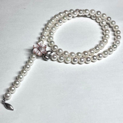 Niccolo Polo Y-shape long necklace featuring 7.0-7.5mm Akoya pearls, 54.5 cm length