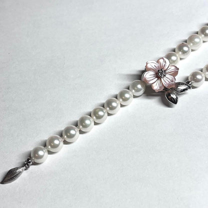 Niccolo Polo Y-shape long necklace featuring 7.0-7.5mm Akoya pearls, 54.5 cm length