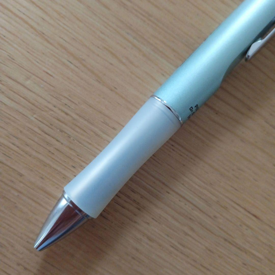 Pilot Dr. Grip 1+1 multi-function pen with metallic light blue barrel and 0.5mm black ballpoint tip