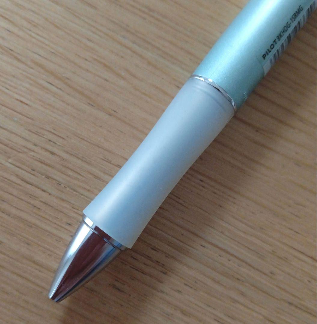 Pilot Dr. Grip 1+1 multi-function pen with metallic light blue barrel and 0.5mm black ballpoint tip