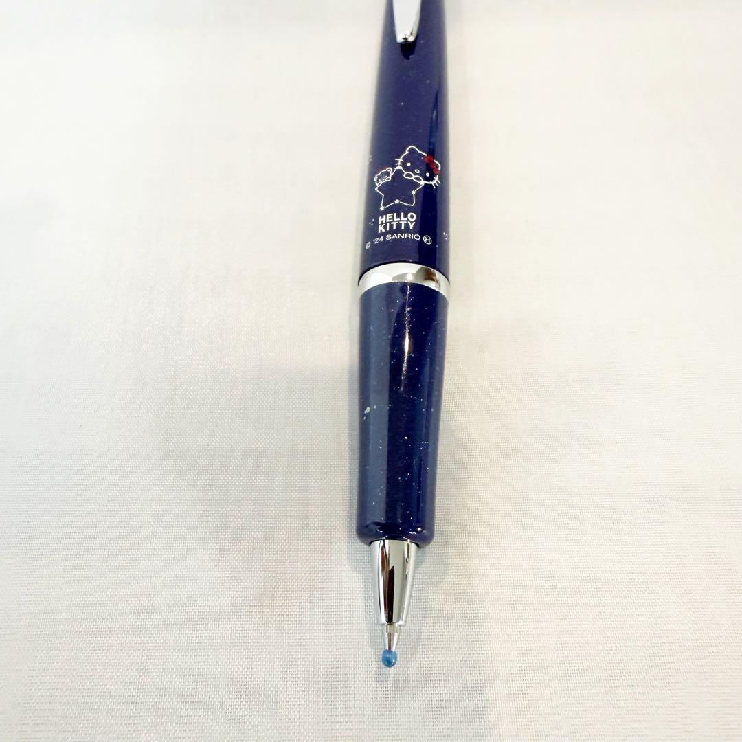 Pilot Timeline Hello Kitty ballpoint pen in navy color with glitter and Hello Kitty character design