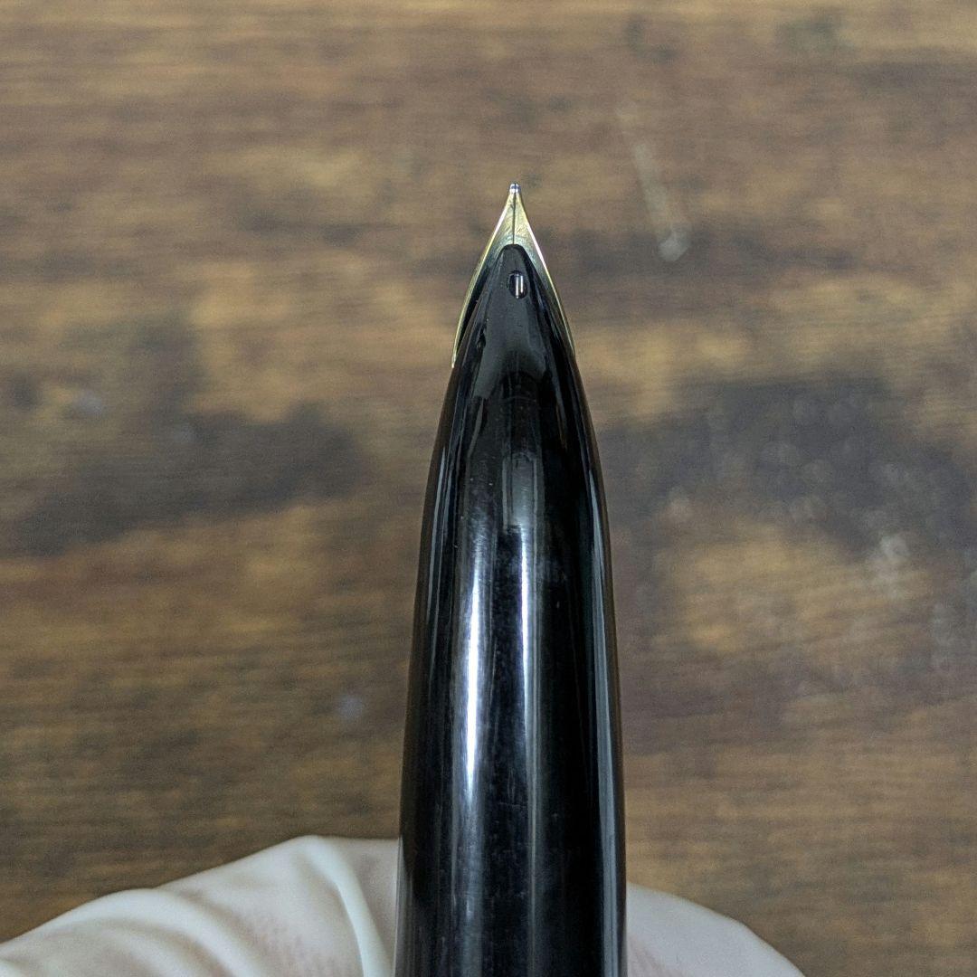 Pilot Fountain Pen E-300 with 14K fine nib and double spare cartridge type shown from side angle