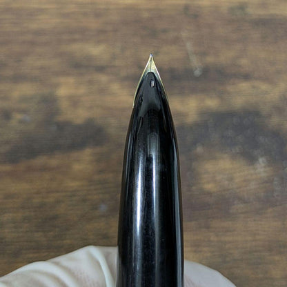 Pilot Fountain Pen E-300 with 14K fine nib and double spare cartridge type shown from side angle