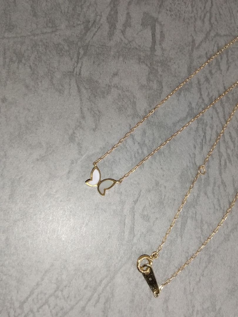 Used MIKIMOTO Pearlite necklace with K18 yellow gold and mother of pearl pendant, 43 cm length