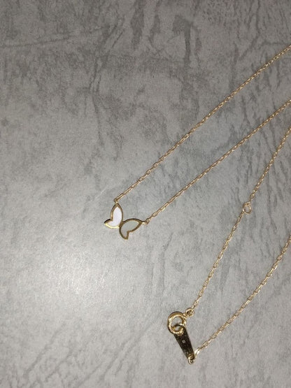Used MIKIMOTO Pearlite necklace with K18 yellow gold and mother of pearl pendant, 43 cm length