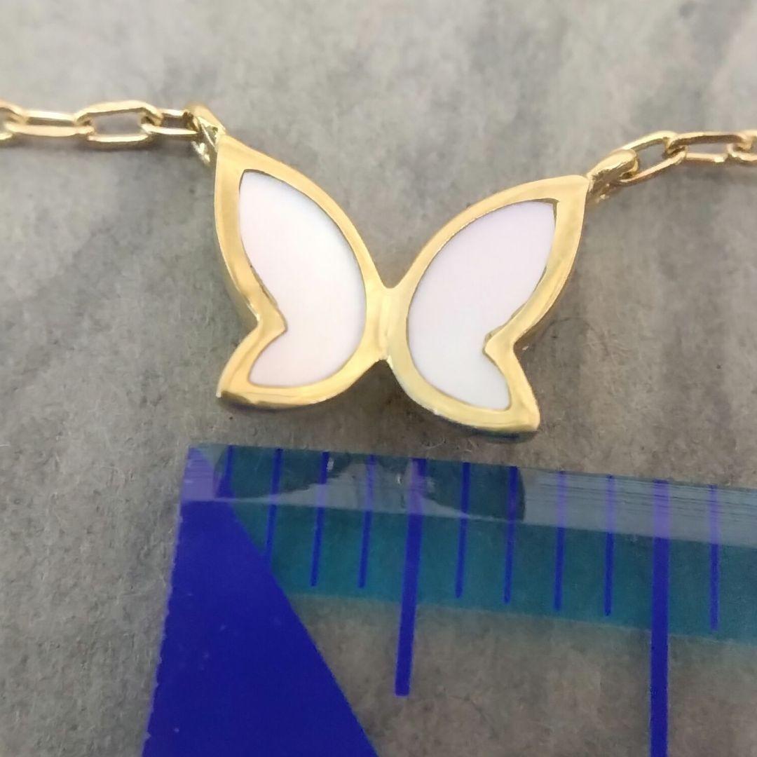 Used MIKIMOTO Pearlite necklace with K18 yellow gold and mother of pearl pendant, 43 cm length
