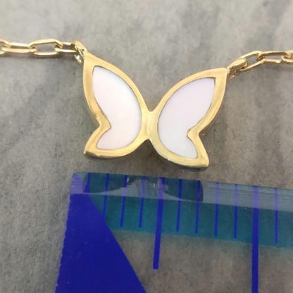 Used MIKIMOTO Pearlite necklace with K18 yellow gold and mother of pearl pendant, 43 cm length