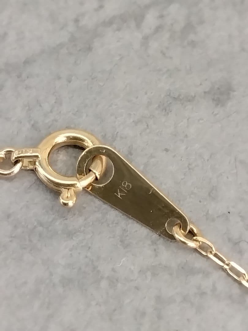 Used MIKIMOTO Pearlite necklace with K18 yellow gold and mother of pearl pendant, 43 cm length