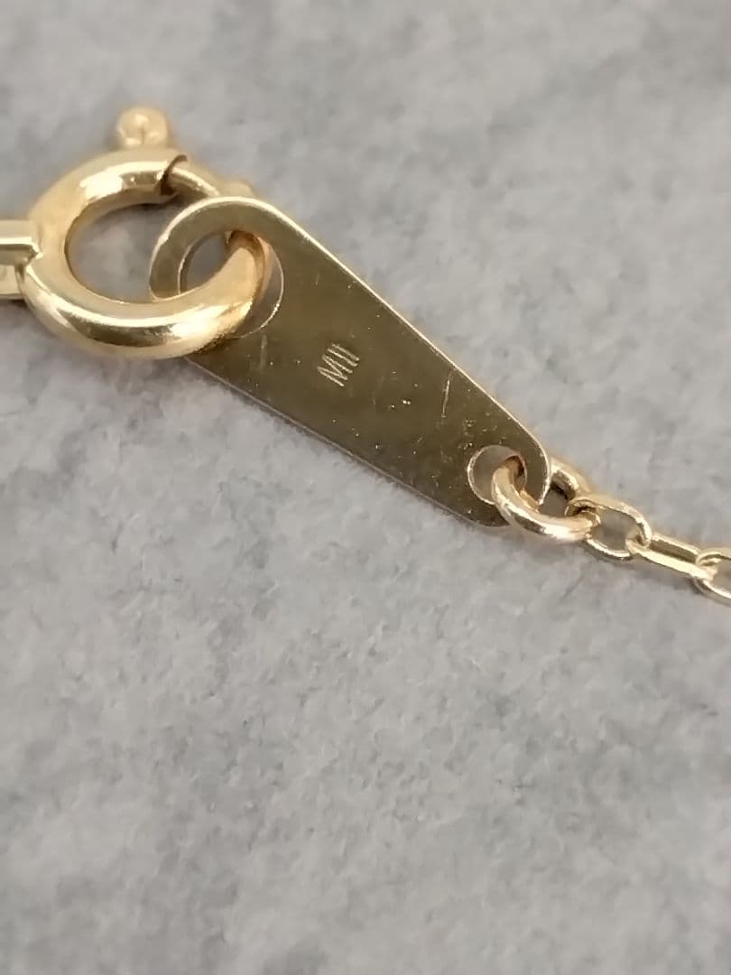 Used MIKIMOTO Pearlite necklace with K18 yellow gold and mother of pearl pendant, 43 cm length