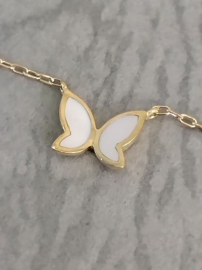 Used MIKIMOTO Pearlite necklace with K18 yellow gold and mother of pearl pendant, 43 cm length