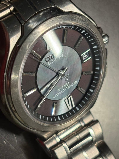 Citizen エクシード シェルダイヤル V157-0BX0 Solar Men's Watch — Japanese